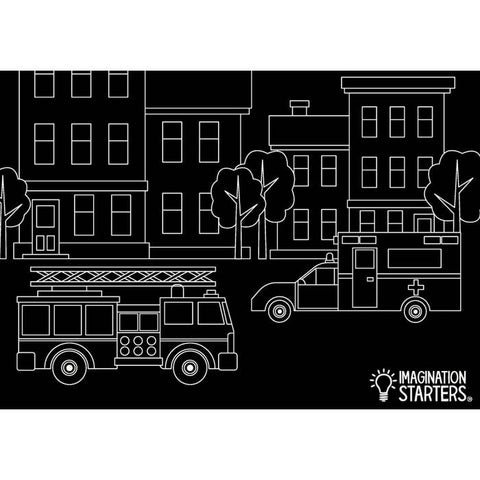 Imagination Starters Emergency Vehicle Placemat