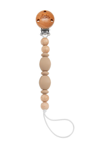 Loulou Lollipop Soleil Pacifier Clip - Clay