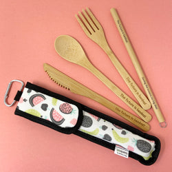 The Future is Bamboo Take Me Out! Zero Waste Bamboo Utensil Kit Summer Fruit