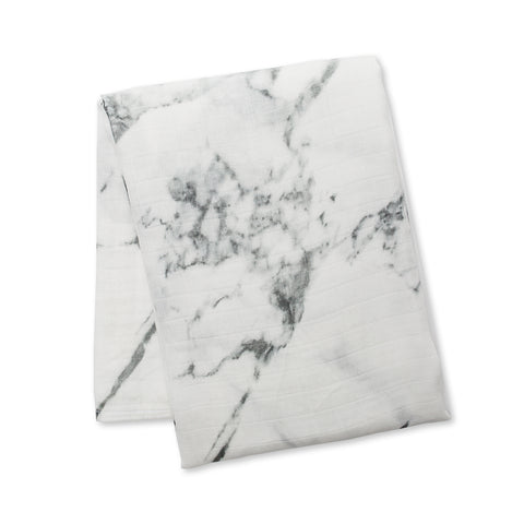 Lulujo Swaddle Blanket Bamboo Cotton - Marble