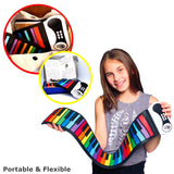 MukikiM - Rainbow Piano - 49 Colour Coded Keys and Play by Colour Songbook