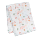 Lulujo Swaddle Blanket Muslin Cotton - Kitty