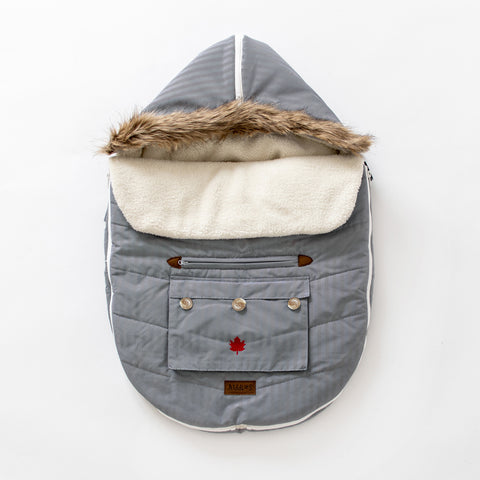 Juddlies Car Seat and Stroller Bag Herringbone Grey
