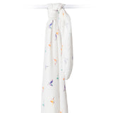 Lulujo Swaddle Blanket Bamboo Cotton - Hummingbird