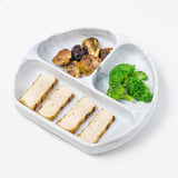 Bumkins - Silicone First Feeding Set with Lid and Spoon - Marble