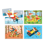 Mudpuppy Four Seasons 4 In A Box Puzzle