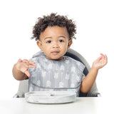 Bumkins - Silicone First Feeding Set with Lid and Spoon - Marble