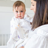 Lulujo Swaddle Blanket Bamboo Cotton - Hummingbird