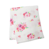 Lulujo Swaddle Blanket Bamboo Cotton - Posies