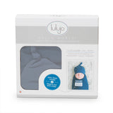 Lulujo Hello World Blanket and Knotted Hat Navy