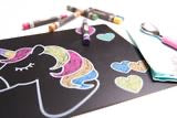 Imagination Starters Chalkboard Unicorn Placemats Set of 4