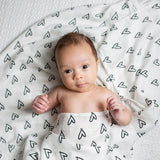 Lulujo Swaddle Blanket Bamboo Cotton - Hearts