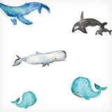 Lulujo Swaddle Blanket Bamboo Cotton - Whales