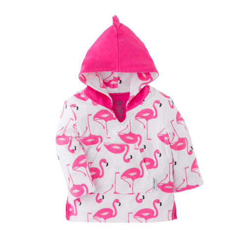 Zoocchini Baby Terry Swim Coverup Flamingo
