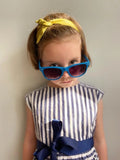 Ribbies - Bow Headband - Geometric Pattern Pink