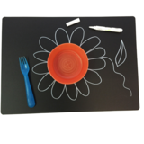 Imagination Starters Chalkboard Plain Travel Bag Placemat Set of 4