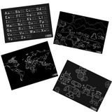 Imagination Starters Chalkboard Fun and Learning Placemat Set of 4