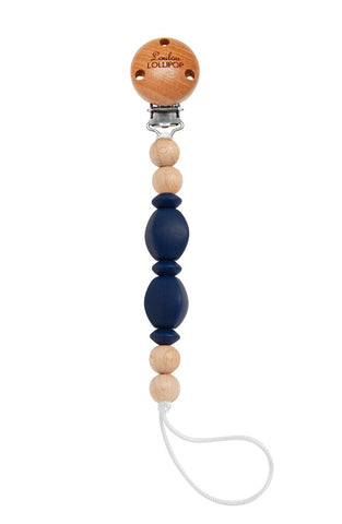 Loulou Lollipop Soleil Pacifier Clip - Navy