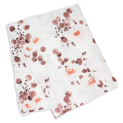Lulujo Swaddle Blanket Bamboo Cotton - Eucalyptus