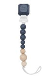Loulou Lollipop Colour Pop Silicone and Wood Pacifier Clip Vintage Indigo