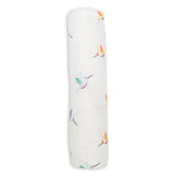 Lulujo Swaddle Blanket Bamboo Cotton - Hummingbird