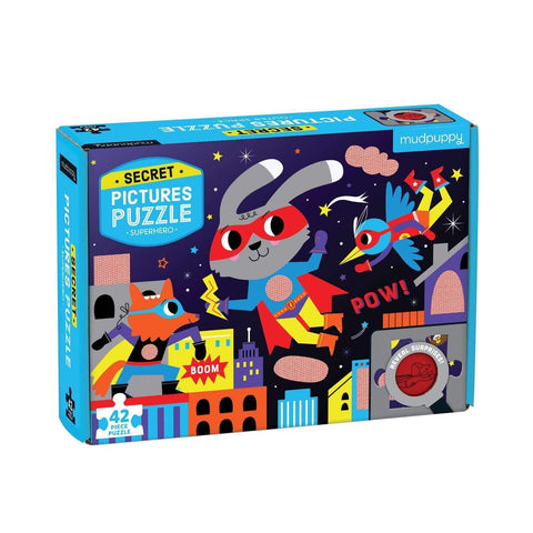 Mudpuppy Superhero 42 Piece Secret Picture Puzzle