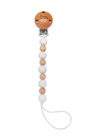 Loulou Lollipop Celeste Pacifier Clip - Speckle
