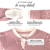 Zippyjamz Galaxy Love - Pink Babysuit Footed