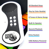 MukikiM - Rainbow Piano - 49 Colour Coded Keys and Play by Colour Songbook
