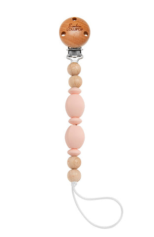 Loulou Lollipop Soleil Pacifier Clip - Pink Salt
