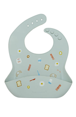 Loulou Lollipop Silicone Bib Printed - Breakfast
