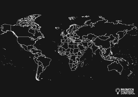 Imagination Starters World Map Placemat