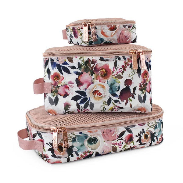 Itzy Ritzy Blush Floral Diaper Bag Packing Cubes