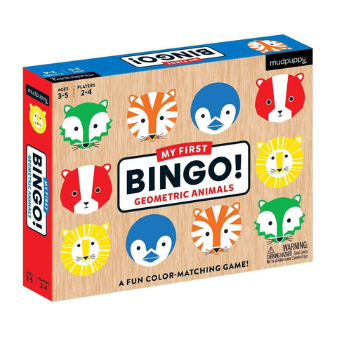 Mudpuppy Geometric Animals My First Bingo