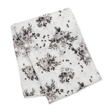Lulujo Swaddle Blanket Bamboo Cotton - Black Floral