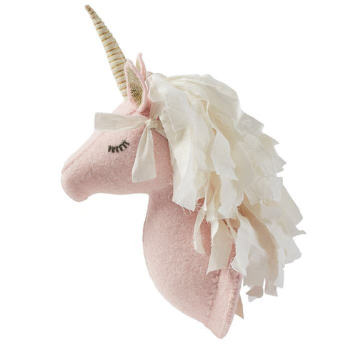 Mudpie White Mane Unicorn Wall Mount
