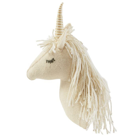 Mudpie Gold Mane Unicorn Wall Mount