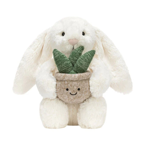 Jellycat - Cream bunny with Plant