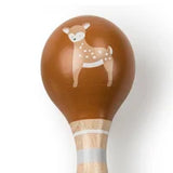 Leika - Wooden Rattle - Fox and Fawn - 6”
