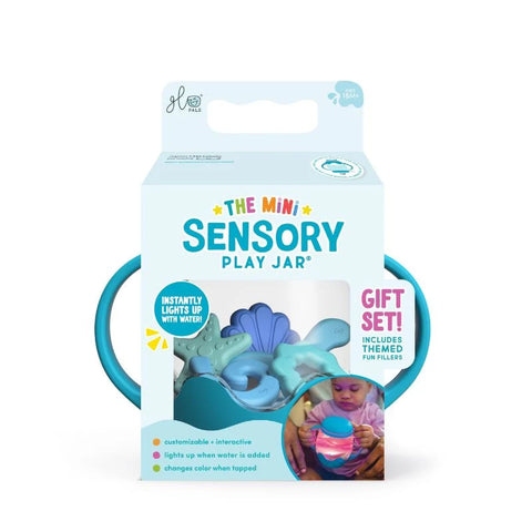 Glo Pals - Mini Sensory Play Jar Silicone Fillers - Blue