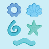 Glo Pals - Mini Sensory Play Jar Silicone Fillers - Blue