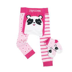 Zoocchini - Grip and Easy Comfort Leggings and Sock Set - Pippa The Panda