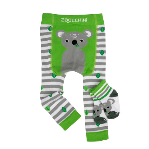 Zoocchini - Grip and Easy Comfort Leggings and Sock Set - Kai The Koal –  Forever Youngsters