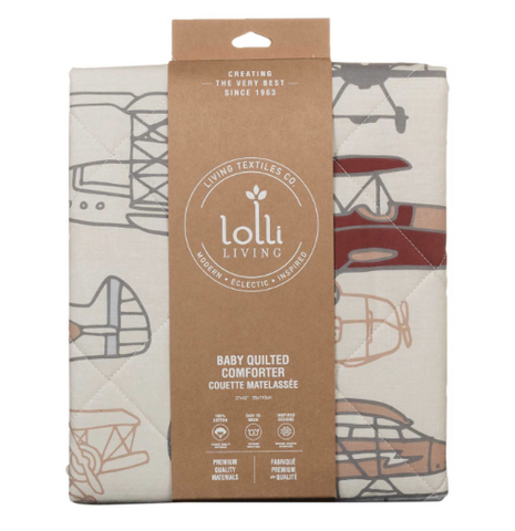 Lolli Living Baby Quilted Comforter- Aeroplanes