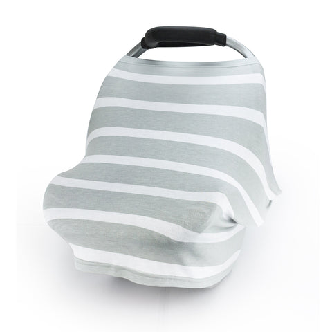 CarSeat Canopy Stretch Covers-Grey Stripe