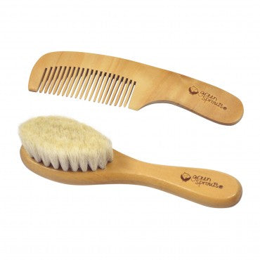 Green Sprouts Brush and Comb Set Natural