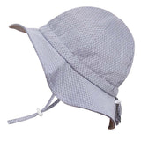 Jan and Jul by Twinklebelle Grow-With-Me Sun Hat - Grey Tiny Argyle