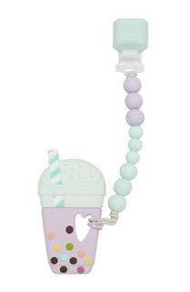 Loulou Lollipop Taro Bubble Tea Teether Set Gem Lilac Mint