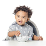 Bumkins - Silicone First Feeding Set with Lid and Spoon - Marble