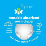 IPlay Ruffle Snap Reusable Absorbent Swimsuit Diaper - Light Pink Beach Day